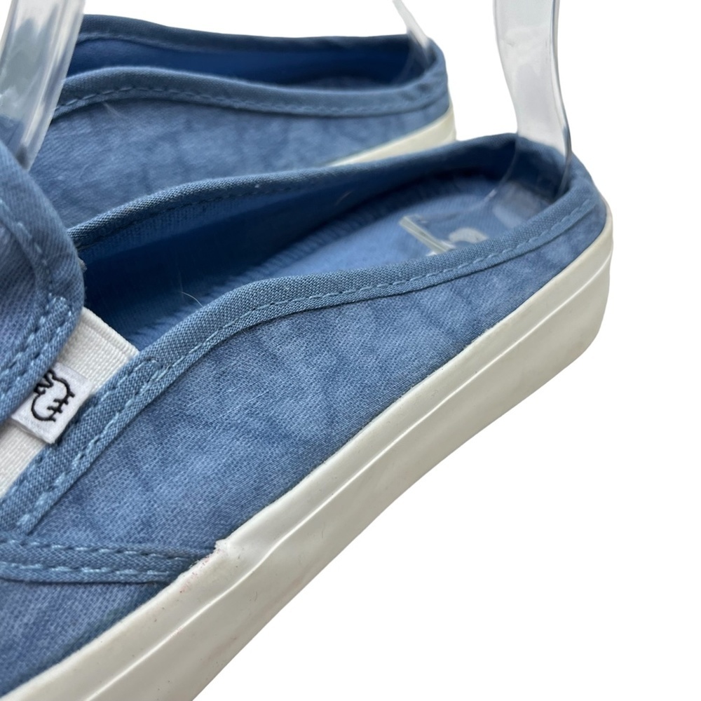 LAM Blue Canvas White Wall Loafers Slip On Mules Flats Casual Shoes sz 7.5 - Picture 8 of 16